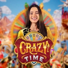 Crazy Time logo by Evolution at Goldenbet Casino