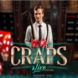 Live Craps logo by Evolution at Goldenbet Casino